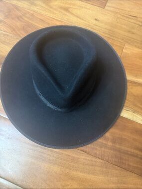Lack Of Color Black Felt Fedora with Branded Tag